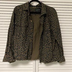 Sanctuary Cheetah Raw Hem Trucker Jacket / Shacket